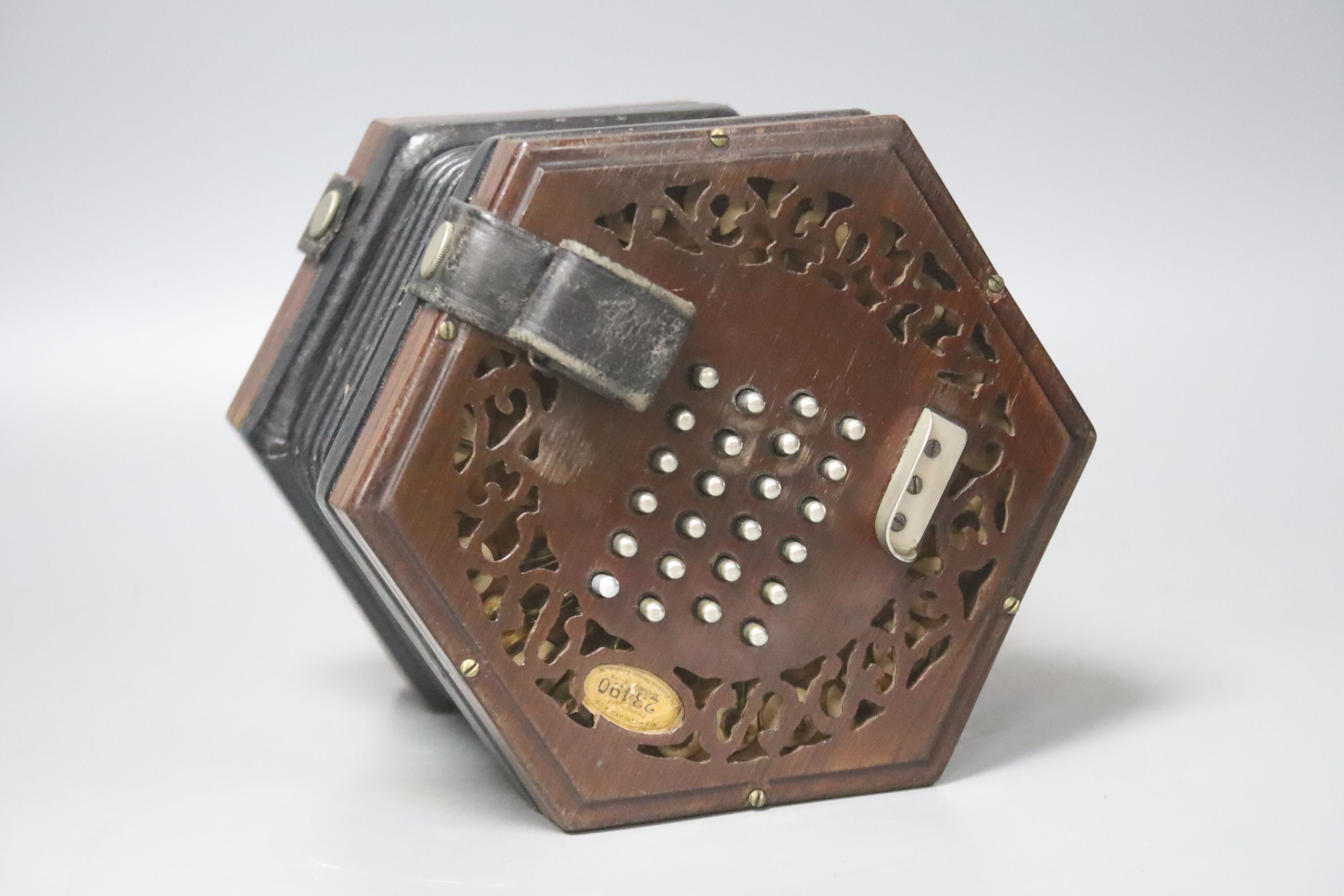 A Wheatstone cased concertina